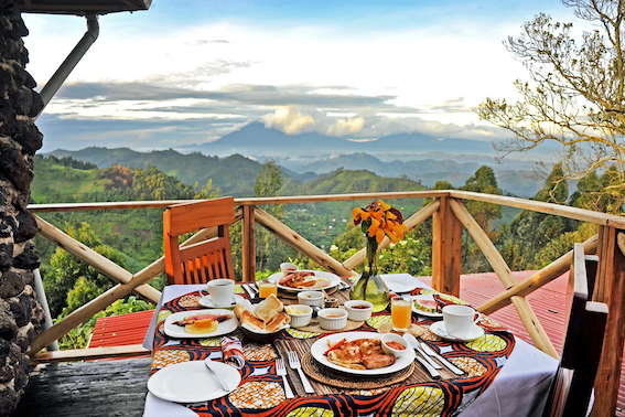 Nkuringo Bwindi - breakfast views