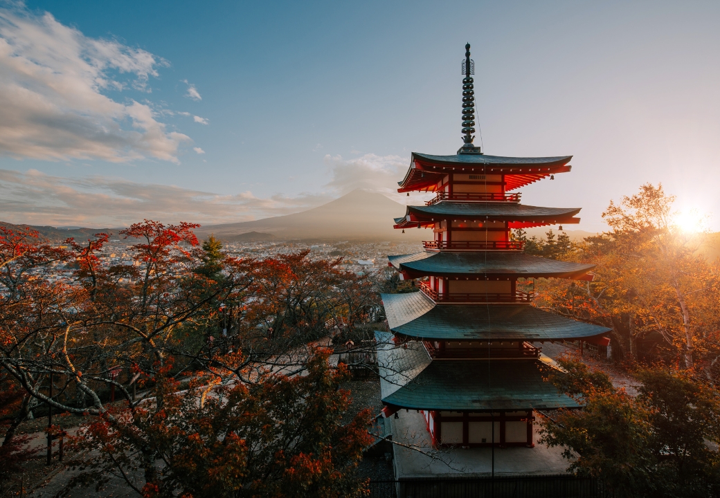 Chureito Pagoda at Fuji Mountain