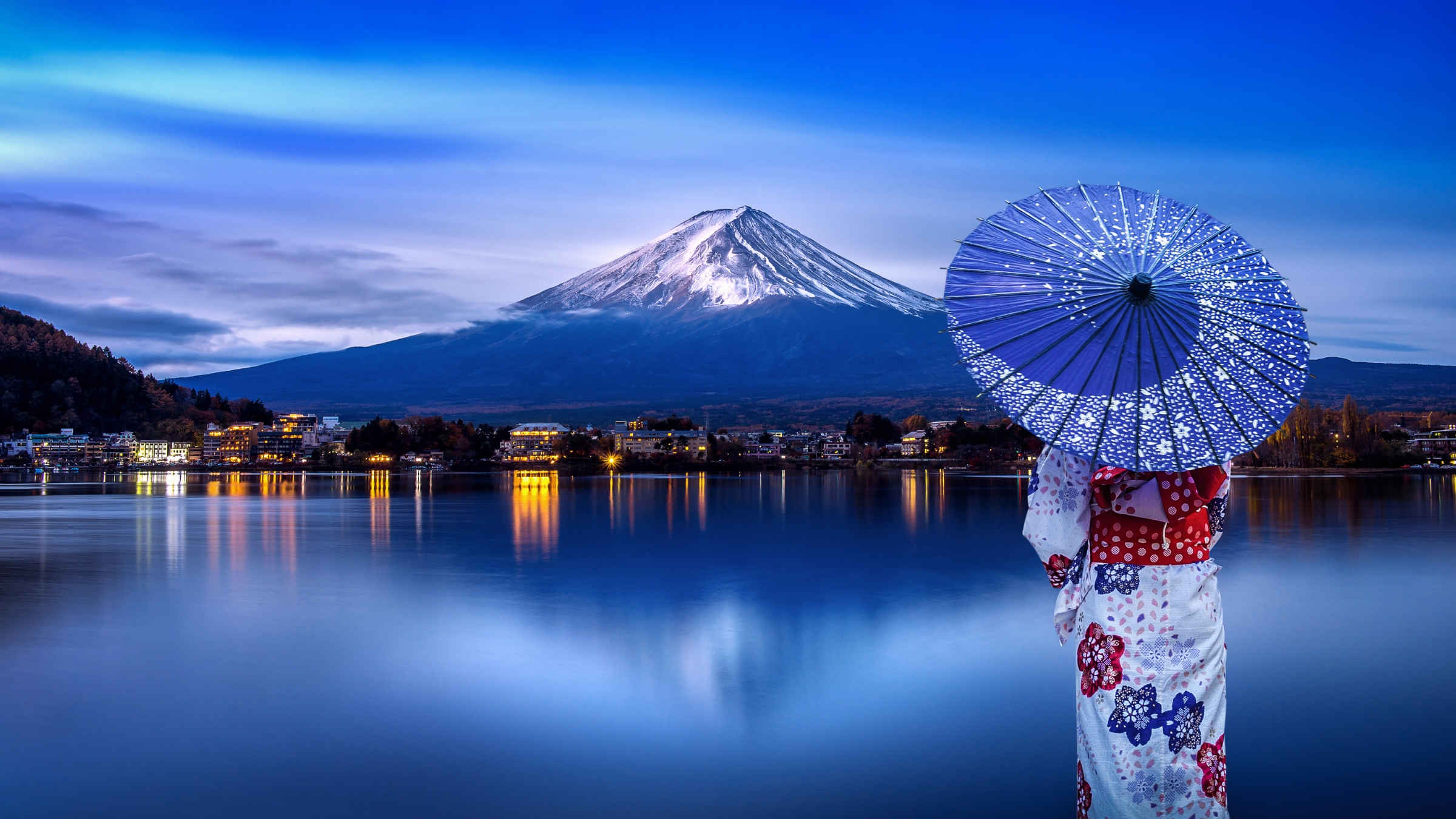 Fuji mountain, Kawaguchiko lake in Japan