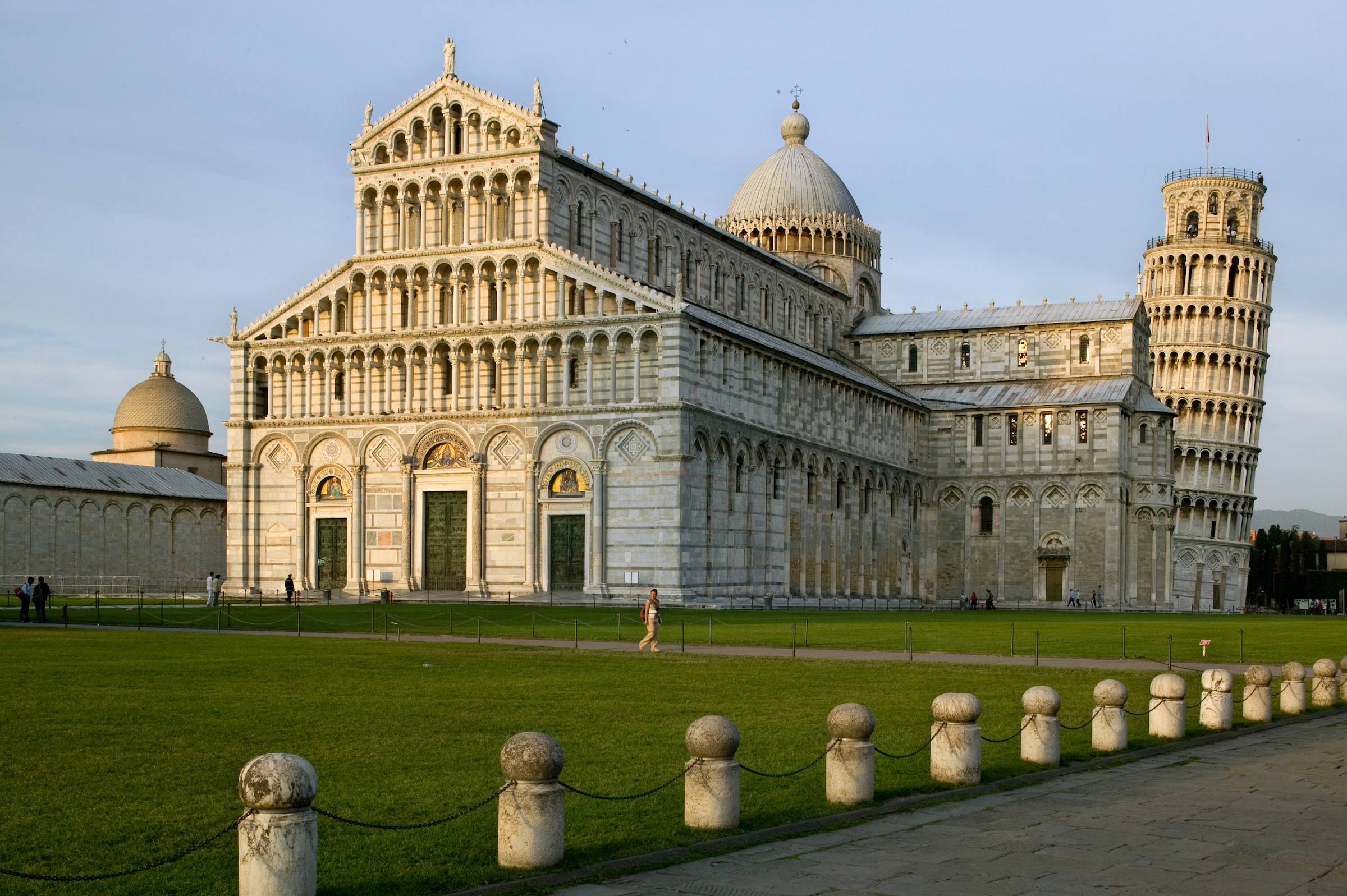 Cathedral, Baptistry and Tower of Pisa in Miracoli square - Italy